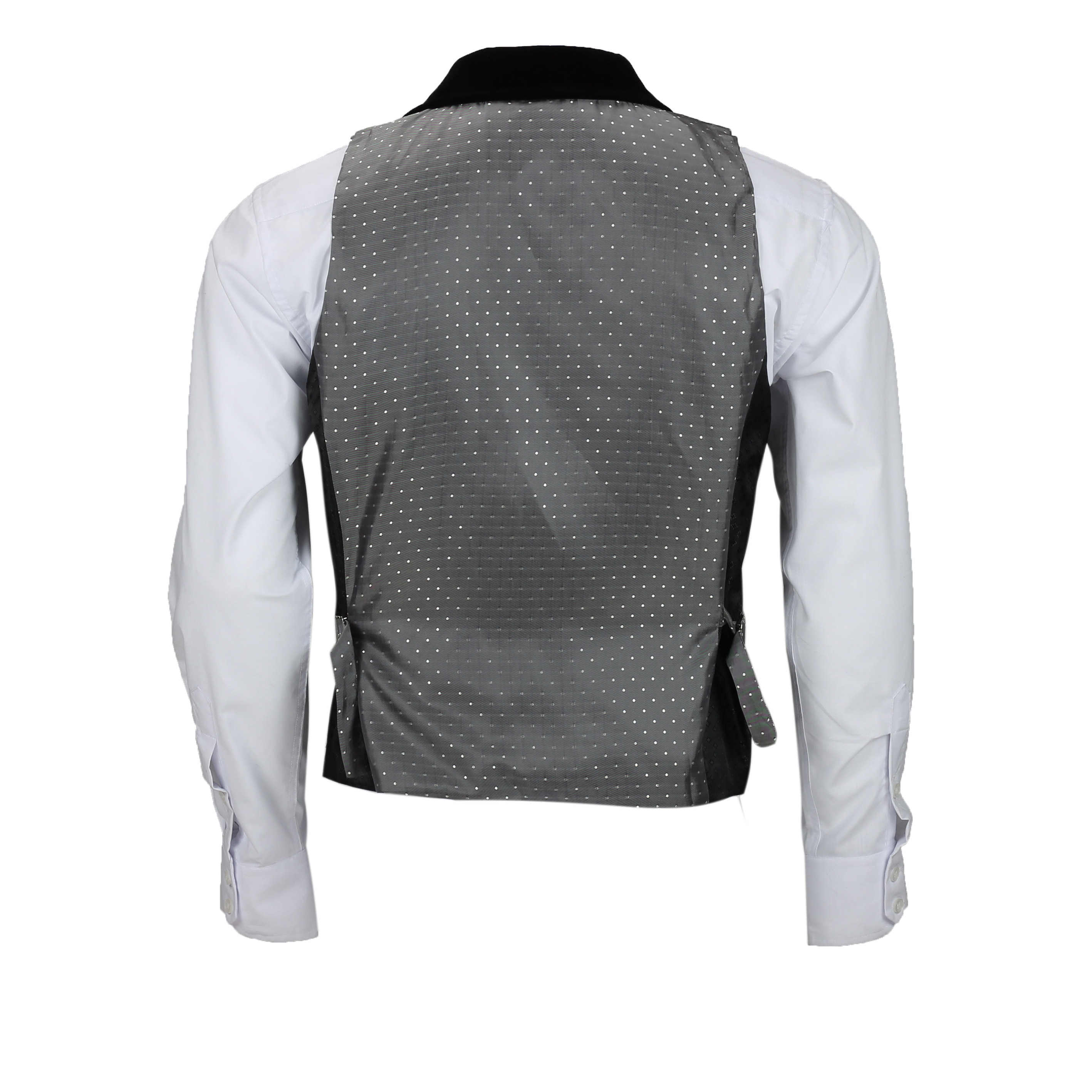 Mens Tweed Wool Waistcoat Vintage Velvet Collared Smart Casual Vest